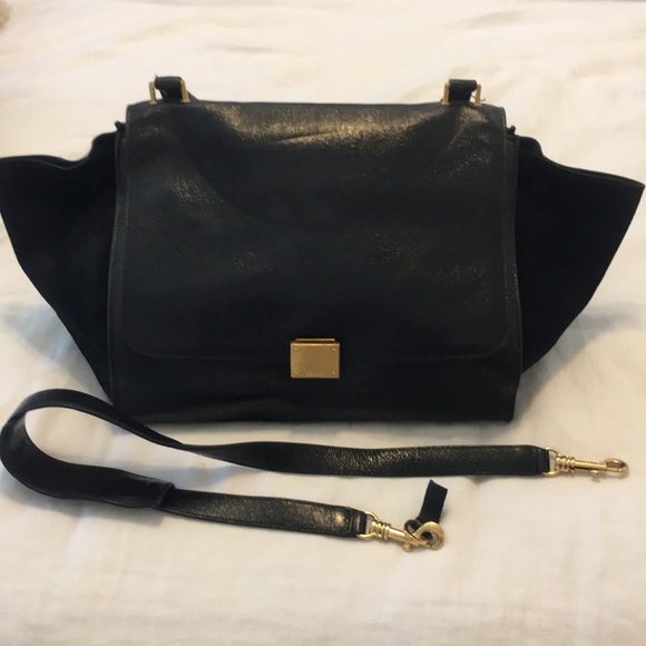 Celine Trapeze - Black Patent Leather/Suede - Picture 8 of 8
